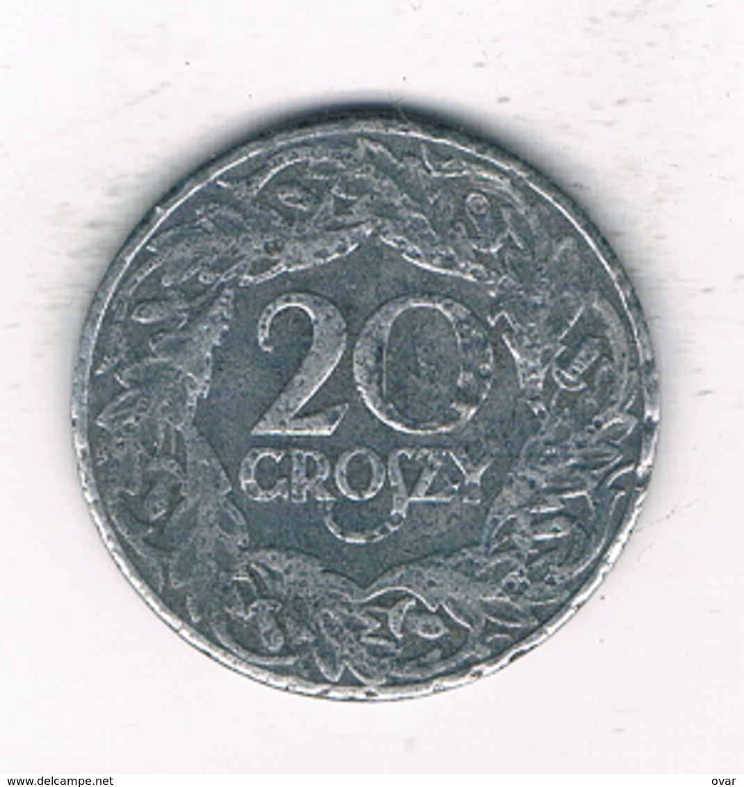 20 GROSZY 1938-1939 (gubernator) POLEN /1807/ - Poland