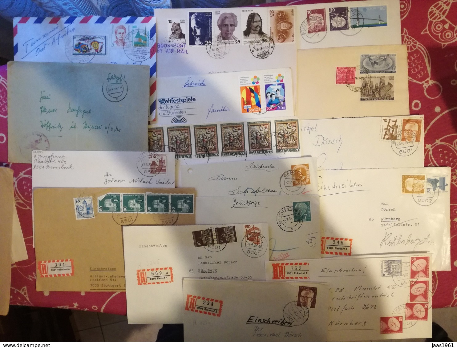 LOT 50 LETTERS AND DOCUMENTS. WORLDWIDE - Mezclas (max 999 Sellos)