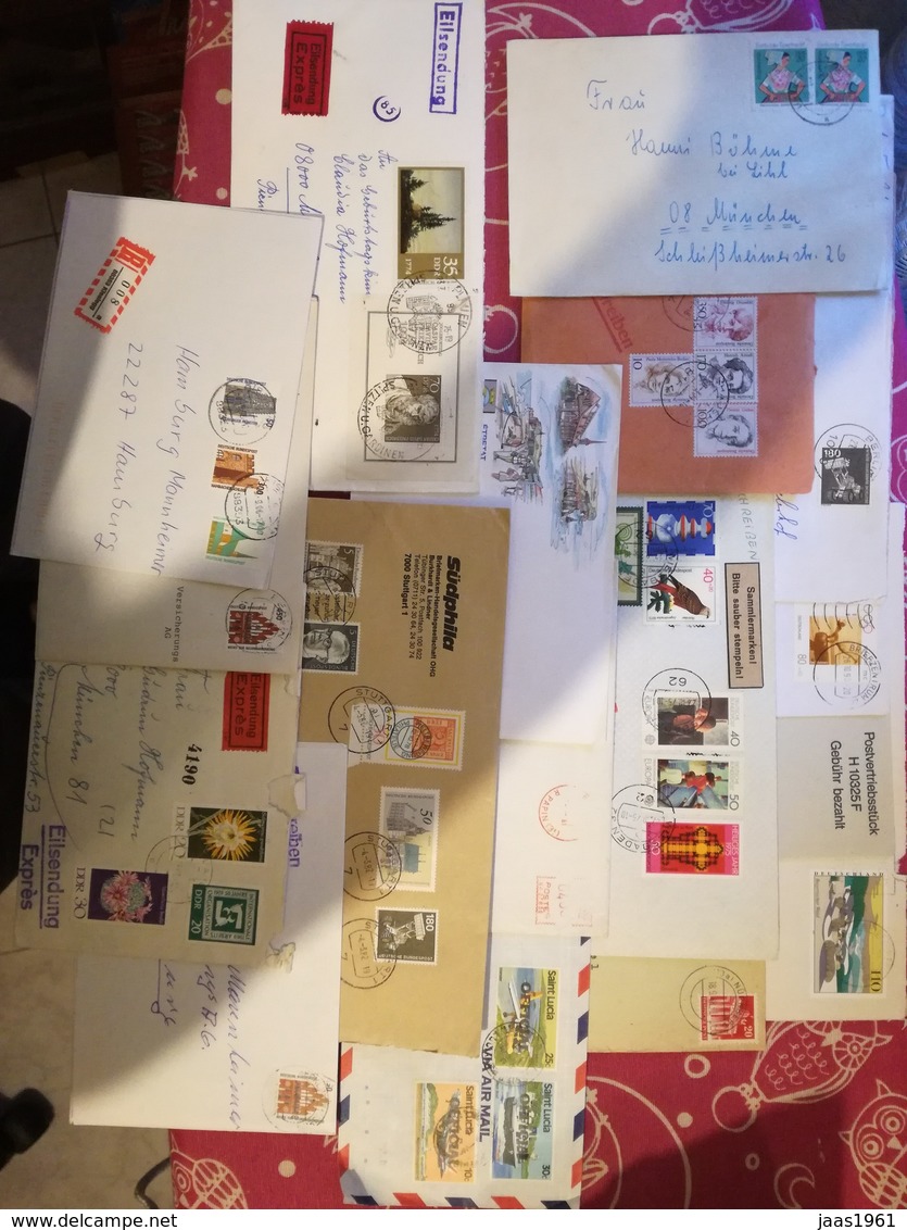 LOT 50 LETTERS AND DOCUMENTS. WORLDWIDE - Mezclas (max 999 Sellos)