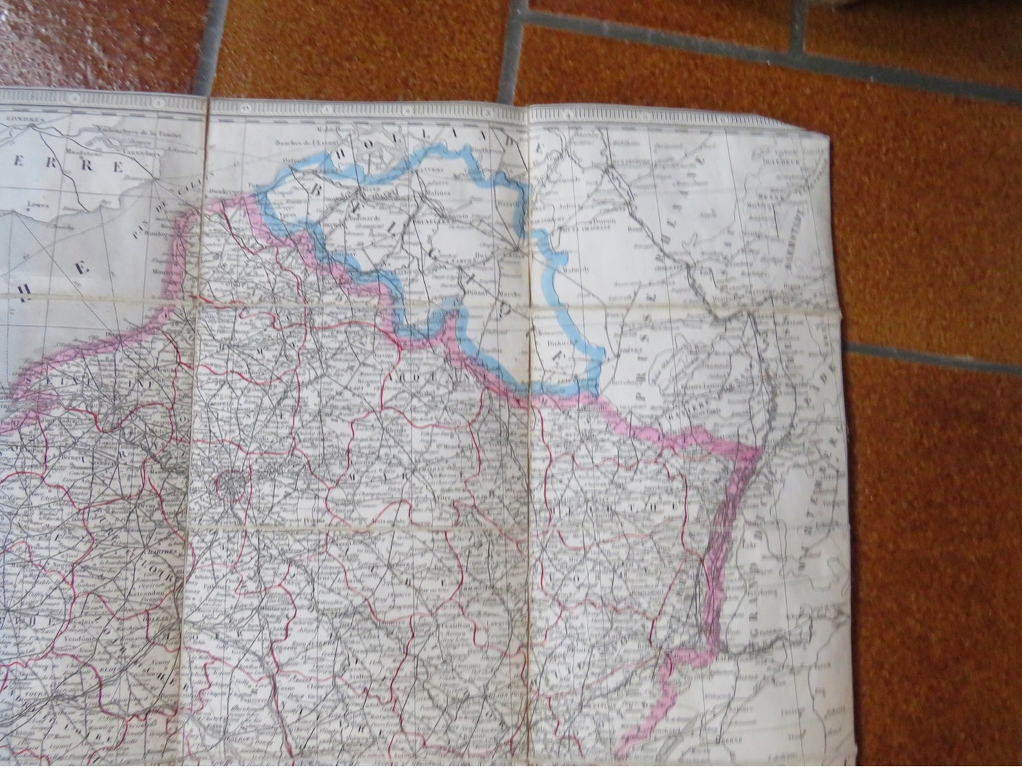 CHARLE géographe 1845: Carte routière de la France indiquant les routes de poste, royales, chemins de fer ....