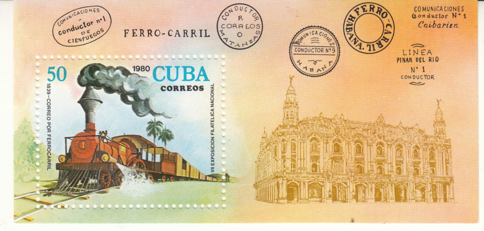 Treinen Trains Tren Zug Cuba Kuba Michel Bloc 65 Mint - Trains