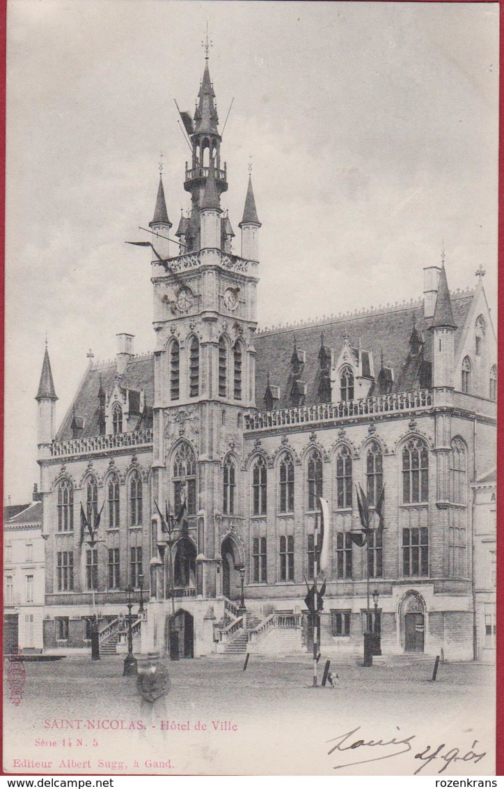 Sint-Niklaas 1901 Nikolaas Saint-Nicolas Stadhuis Hotel De Ville Sugg Albert  Serie 14 (In Zeer Goede Staat) Waasland - Sint-Niklaas