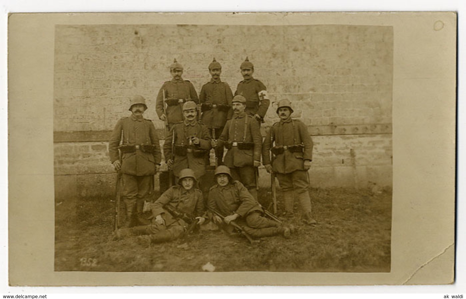 Soldaten, Stahlhelm, Gewehre, Echtfoto - Guerre 1914-18