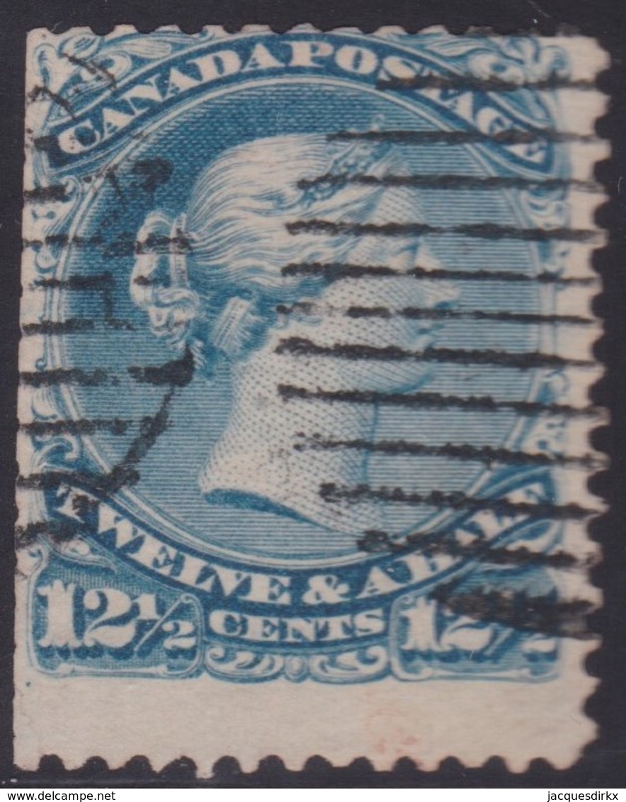 Canada  .   Scott  .    28i . Milky Blue  .   12x12   .     O    .    Cancelled     .   /    .   Gebruikt - Used Stamps