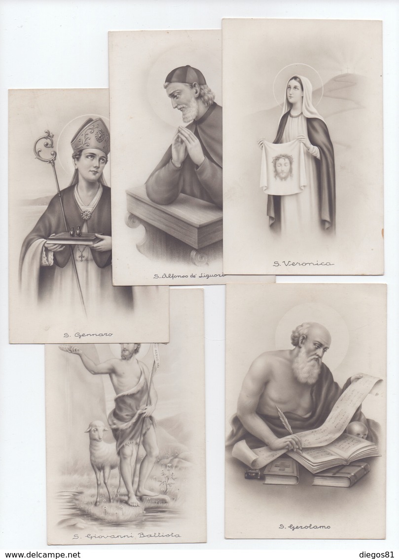 Cartoline Santi - S. Gerolamo S. Giovanni Battista S. Veronica S Alfonso Di Liguori S. Gennaro - Santos