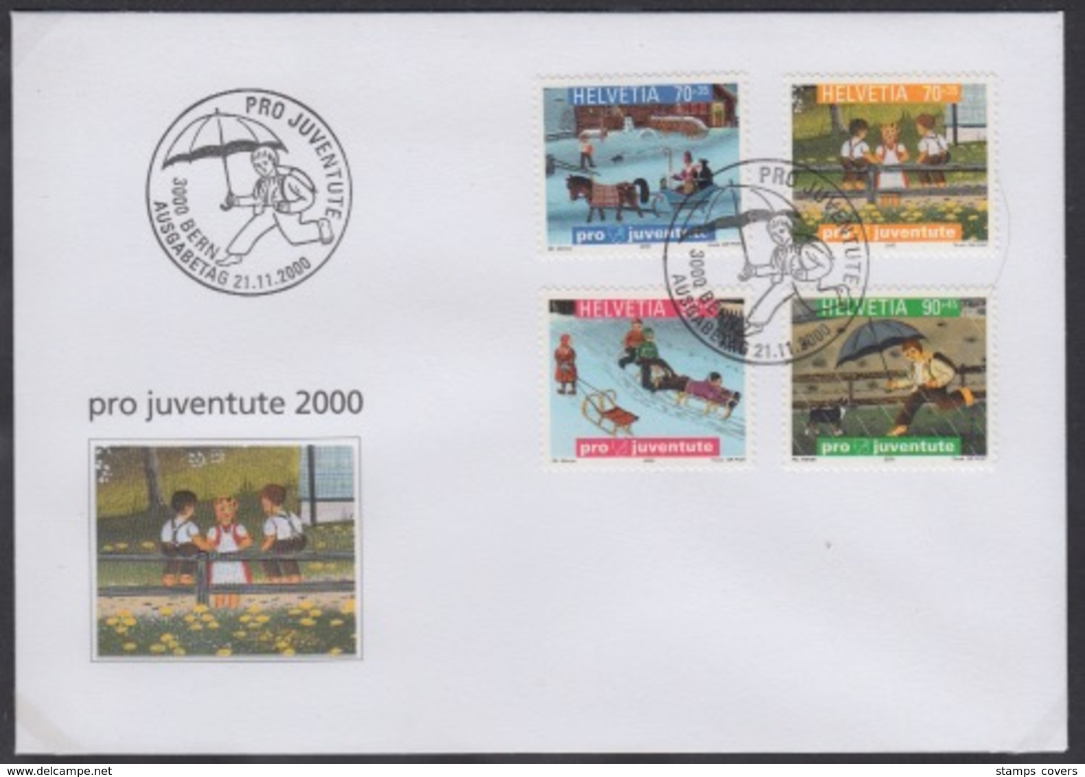 SUISSE FDC ZUMSTEIN 356/59 PRO JUVENTUTE - FDC