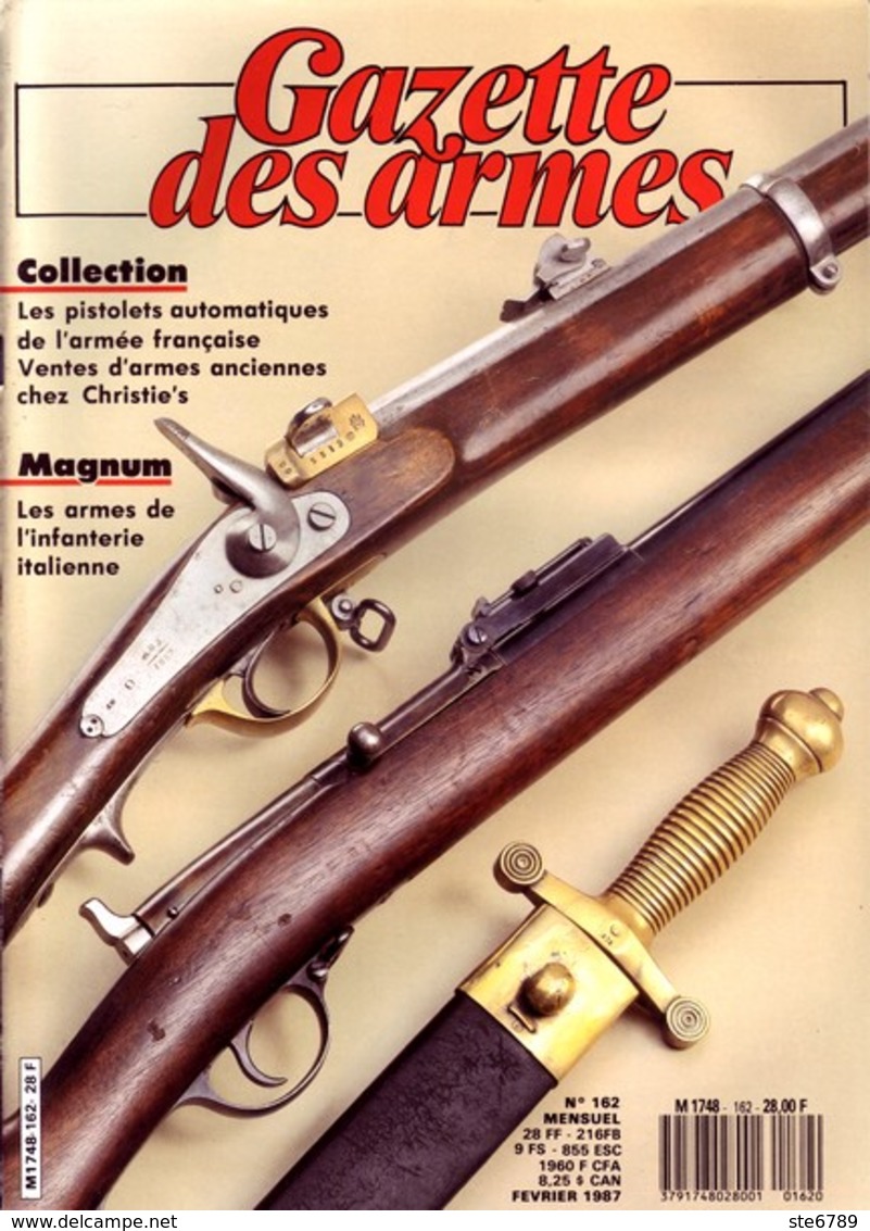 GAZETTE DES ARMES N° 162 Militaria Fusils Russes KRNKA Contre Winchesters Turques , Pistol Auto Armée Fr , Musee Marine - Francese