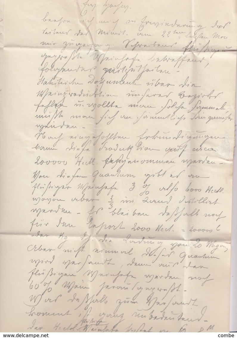 LETTRE. 27 12 1882. MINISTERIUM FÜR ELSASS  - LOTHRINGEN STRASSBURG POUR COLMAR. ETIQUETTE BLEUE AU VERSO