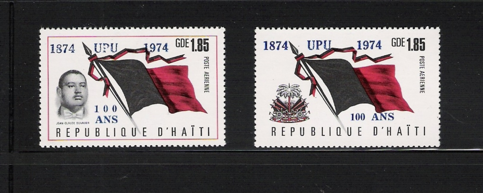 HAITI,  1974, UPU Centenary 2v MNH - Haïti