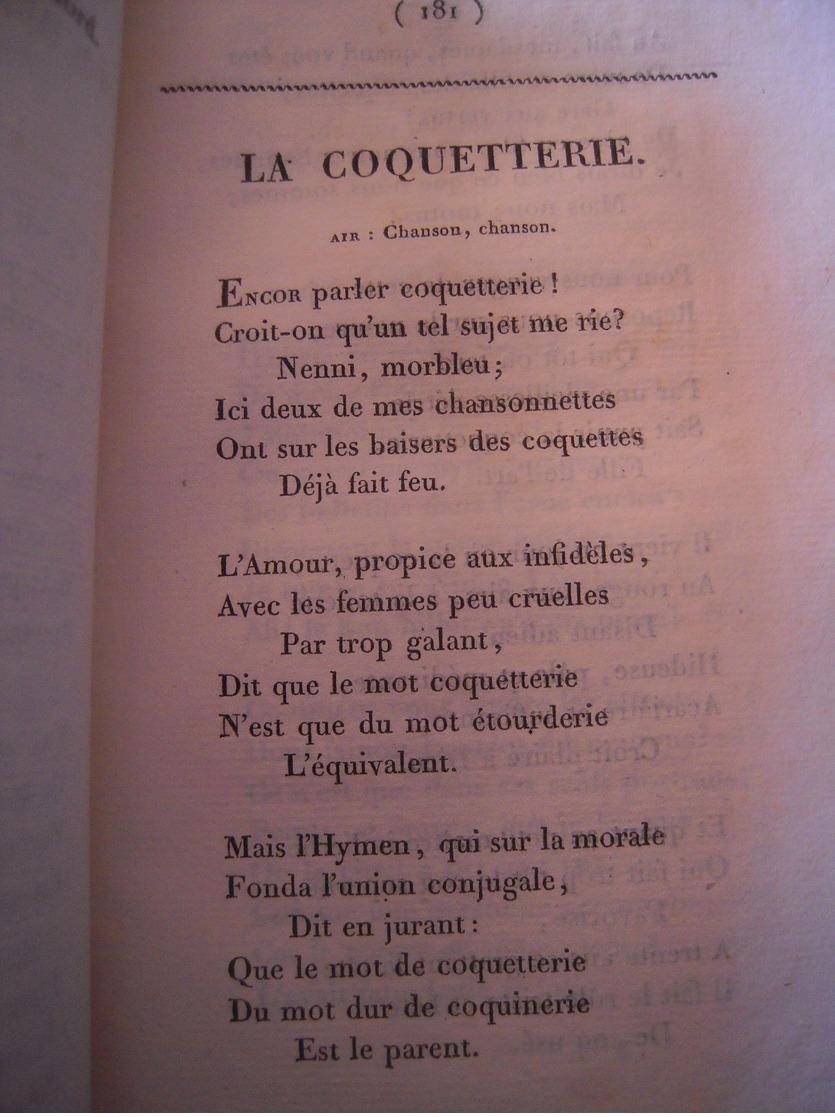 Chansons Du Chevalier De Piis (1810) - 1801-1900