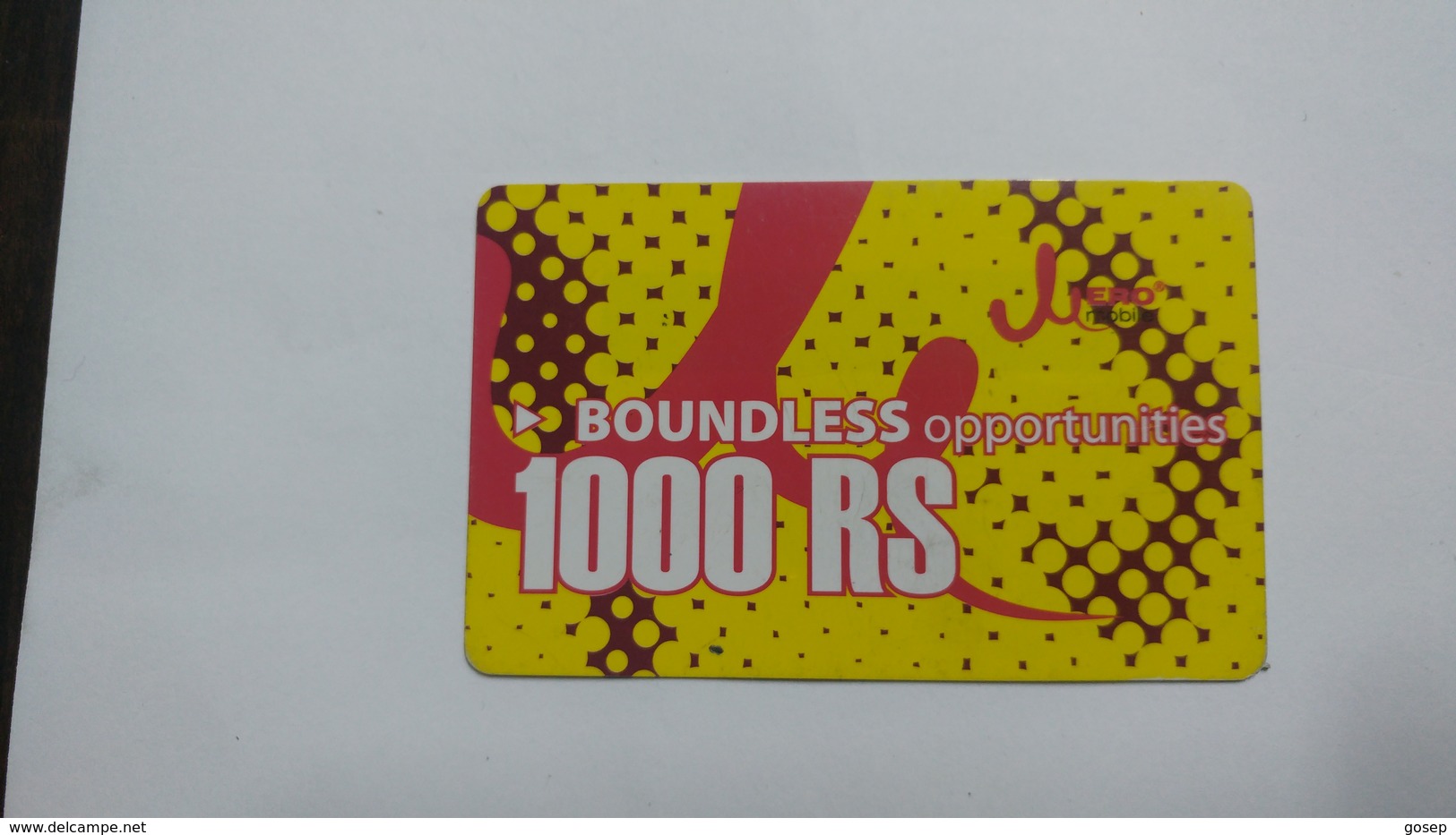 Nepal-JERO Mobile-boundless Opportunities-(rs.1000)-(19)-(4920386397628)-(not Date Out Side)-used Card - Népal