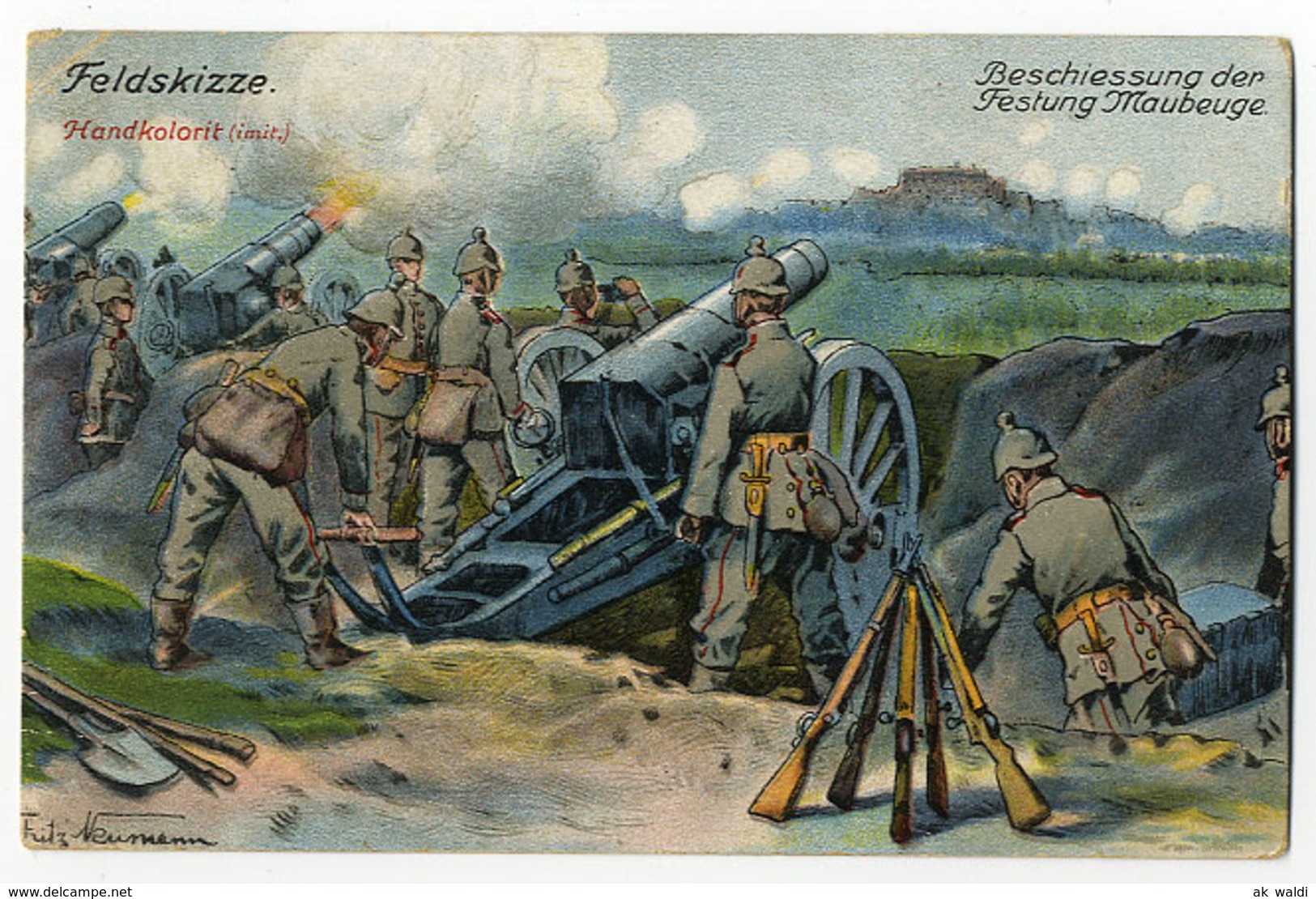 Maubeuge, Artillerie - Guerre 1914-18