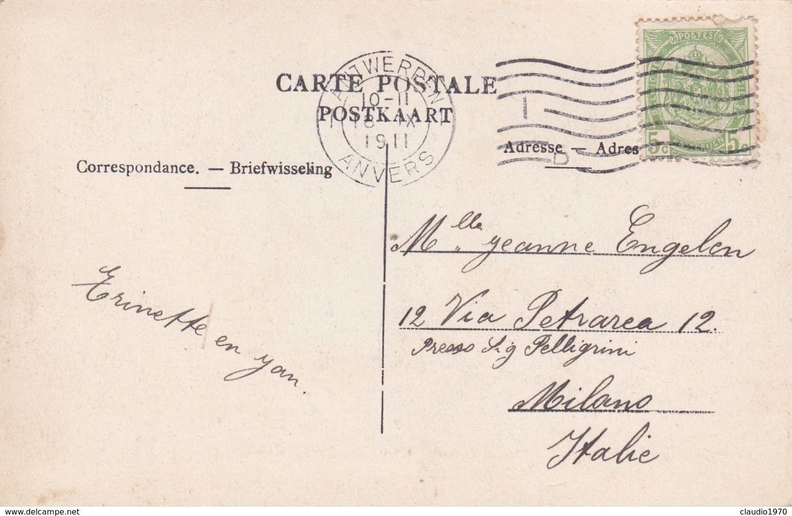 CARTOLINA - POSTCARD - BELGIO - ANTWERPEN - BRABDE DER HOUTSTAPELS 12 SEPTMDER 1911 - INCENDIE DES BOIS - Antwerpen