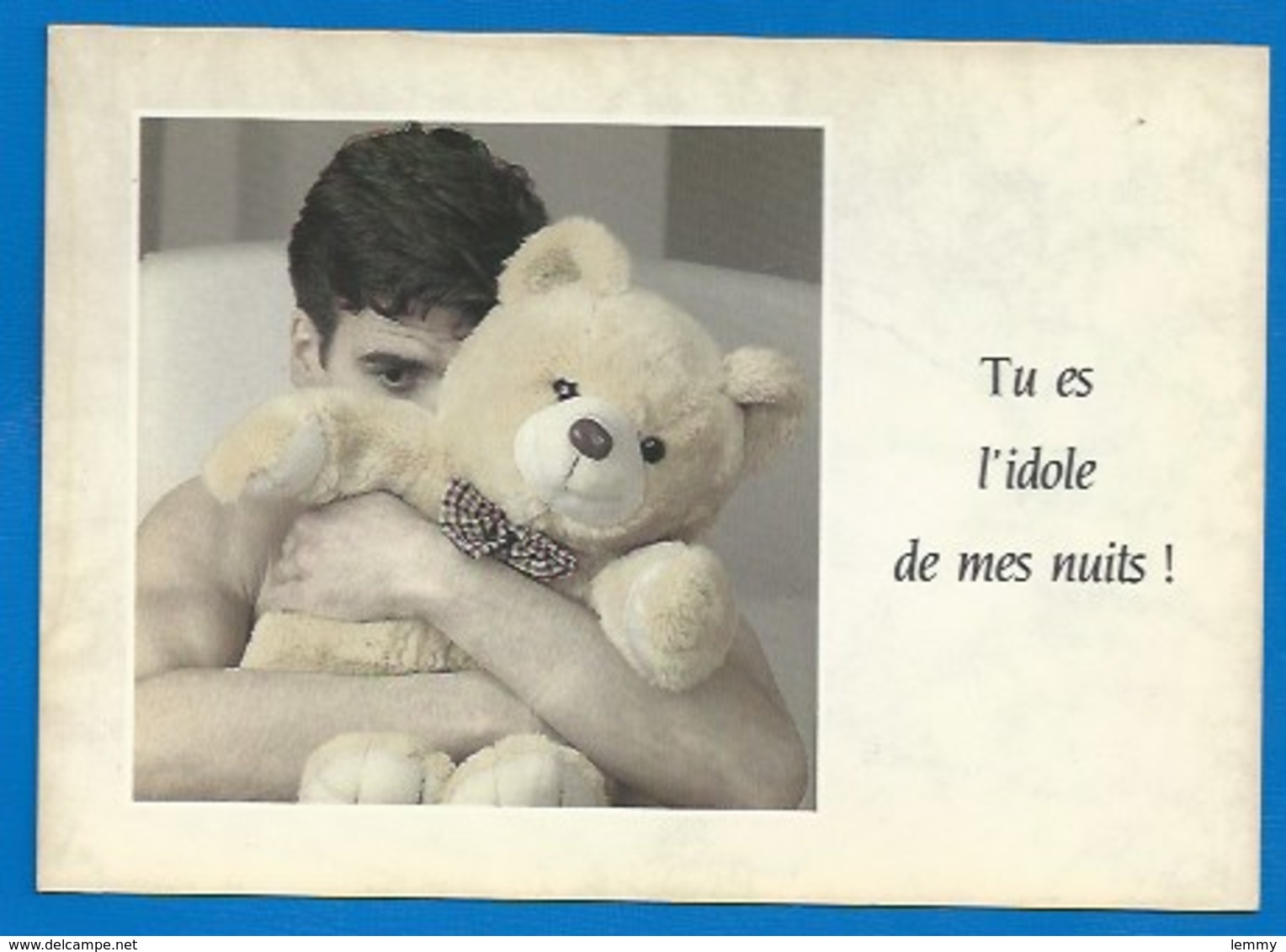 OURS EN PELUCHE - OURSONS - NOUNOURS - TU ES L'IDOLE DE MES NUITS... - HUMOUR - 10.5 X 15 - GROS CALINS - Ours