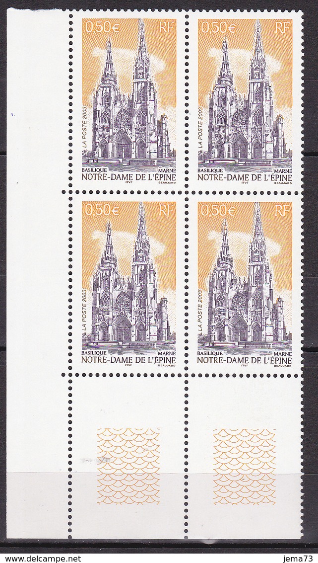 N°3579 Basilique Notre Dame De L'Epine: Un Bloc De 4 Timbres Neuf Impeccable Sans Charnière - Neufs