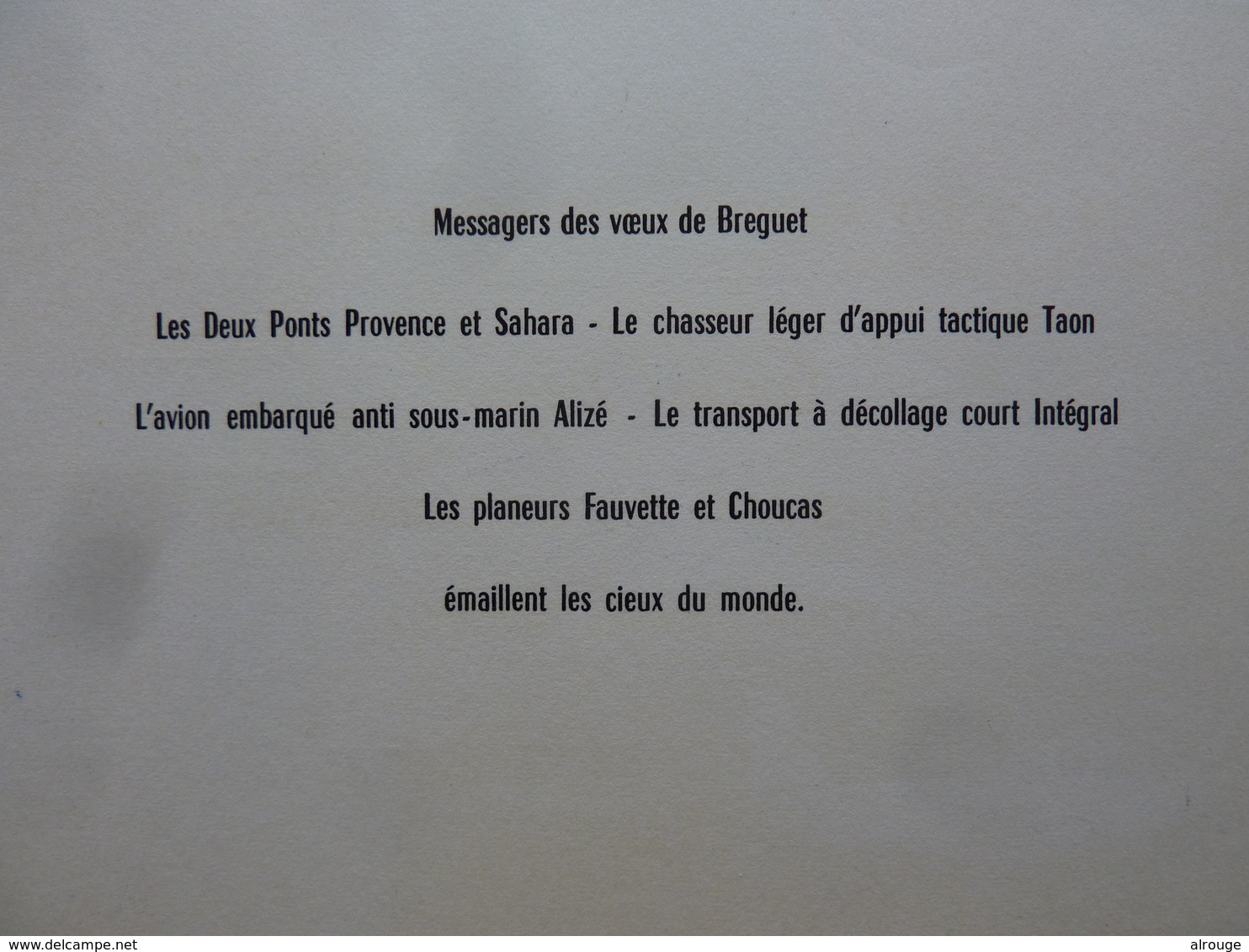 Louis Breguet, Carte De  Voeux De 1959 Avec Envoi Du Personnel Du Département Essai En Vol - AeroAirplanes