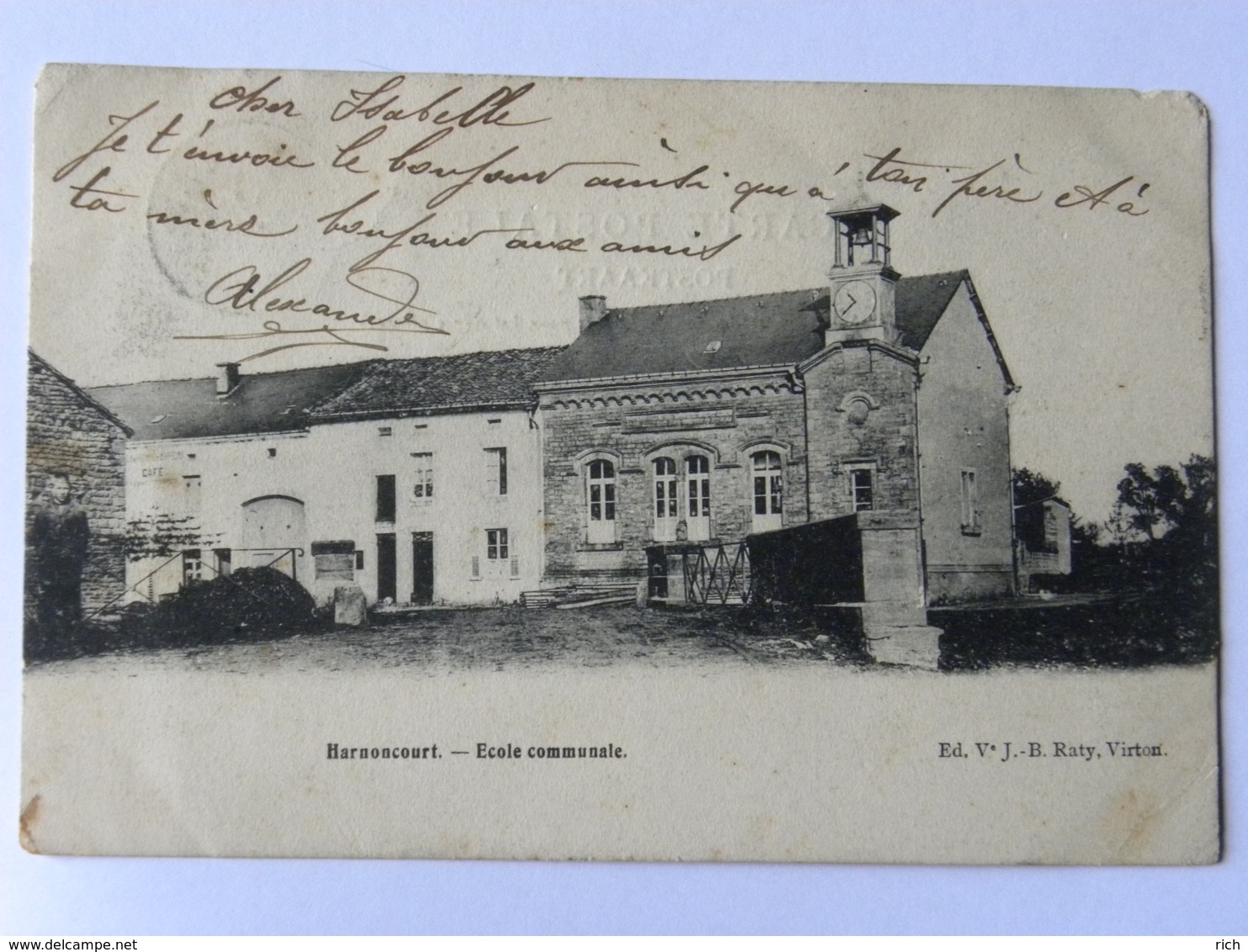 CPA - BELGIQUE - Luxembourg - Rouvroy - Harnoncourt - Ecole Communale - Rouvroy