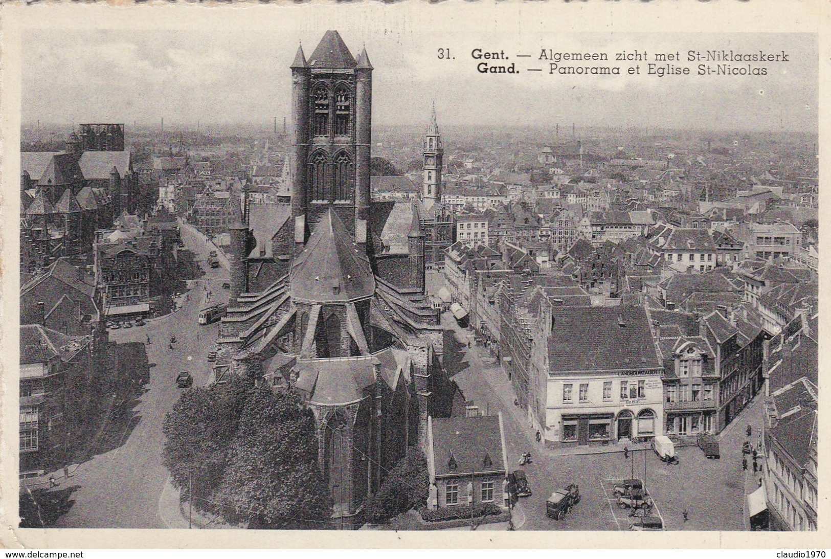 CARTOLINA - POSTCARD - BELGIO - GENT - ALGEMEEN ZICHT MET ST- NIKLAASKERK - Gent