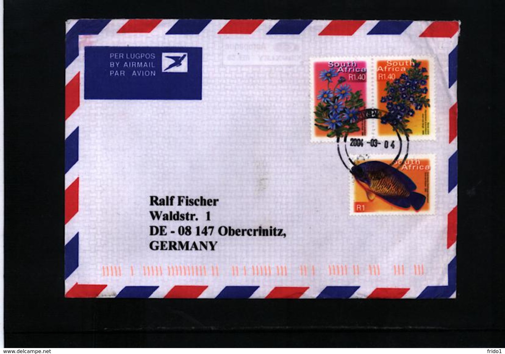 South Africa 2004 Interesting Airmail Letter - Cartas & Documentos