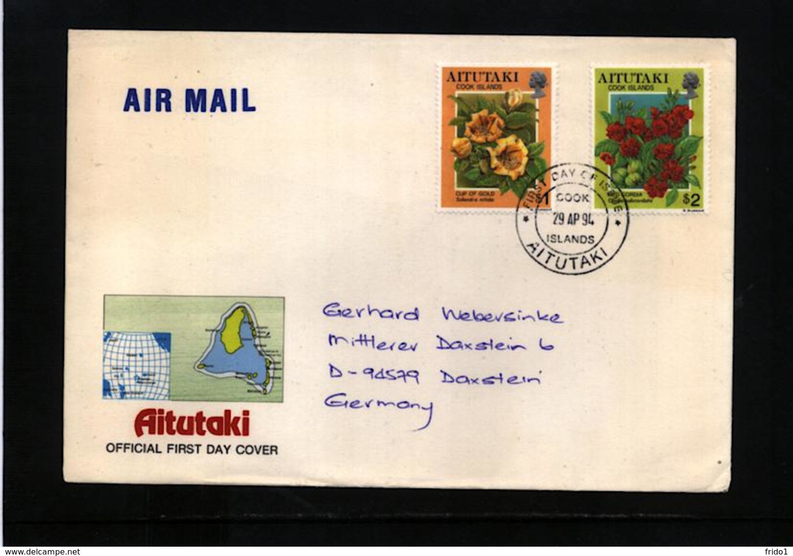 Aitutaki 1994 Interesting Airmail Letter - Aitutaki