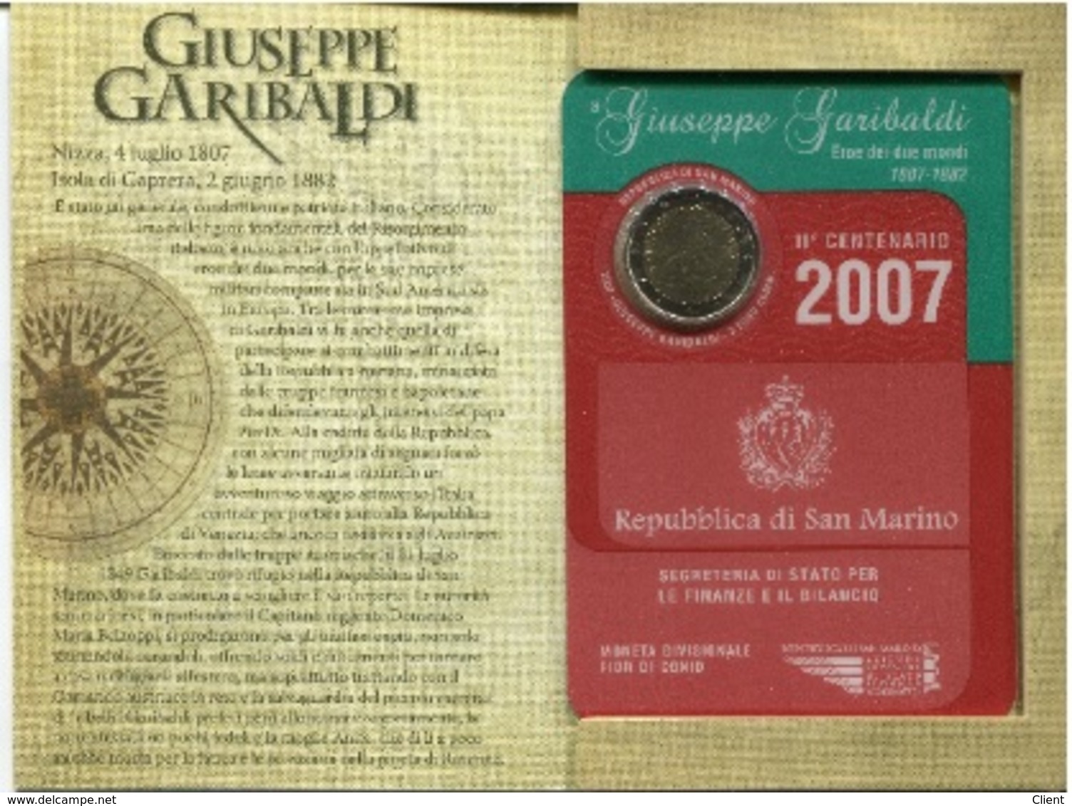 SAN MARINO - 2 EURO Garibaldi - 2007 - San Marino