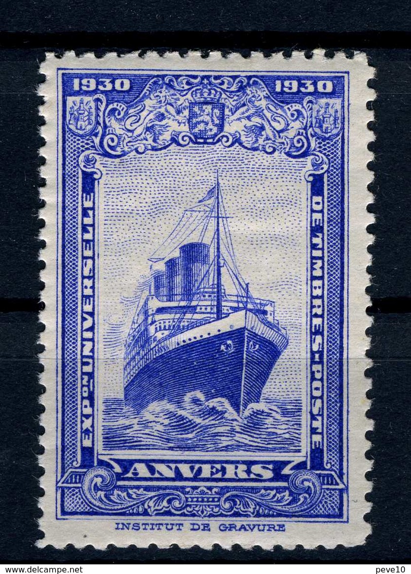 Cinderella Belgique Exposition Internationale De Timbres-poste Anvers 1930 Xx - Erinnophilia [E]