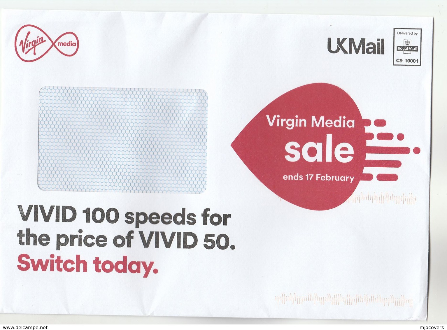 2018 GB Illus ADVERT Cover  VIRGIN MEDIA Prepaid Royal Mail  C9 10001  Ppi Stamps Telecom - Telecom