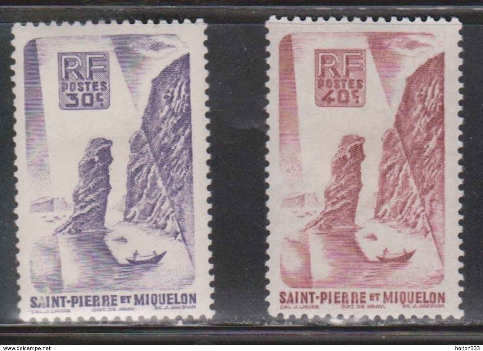 ST PIERRE & MIQUELON Scott # 325-6 MH - Unused Stamps