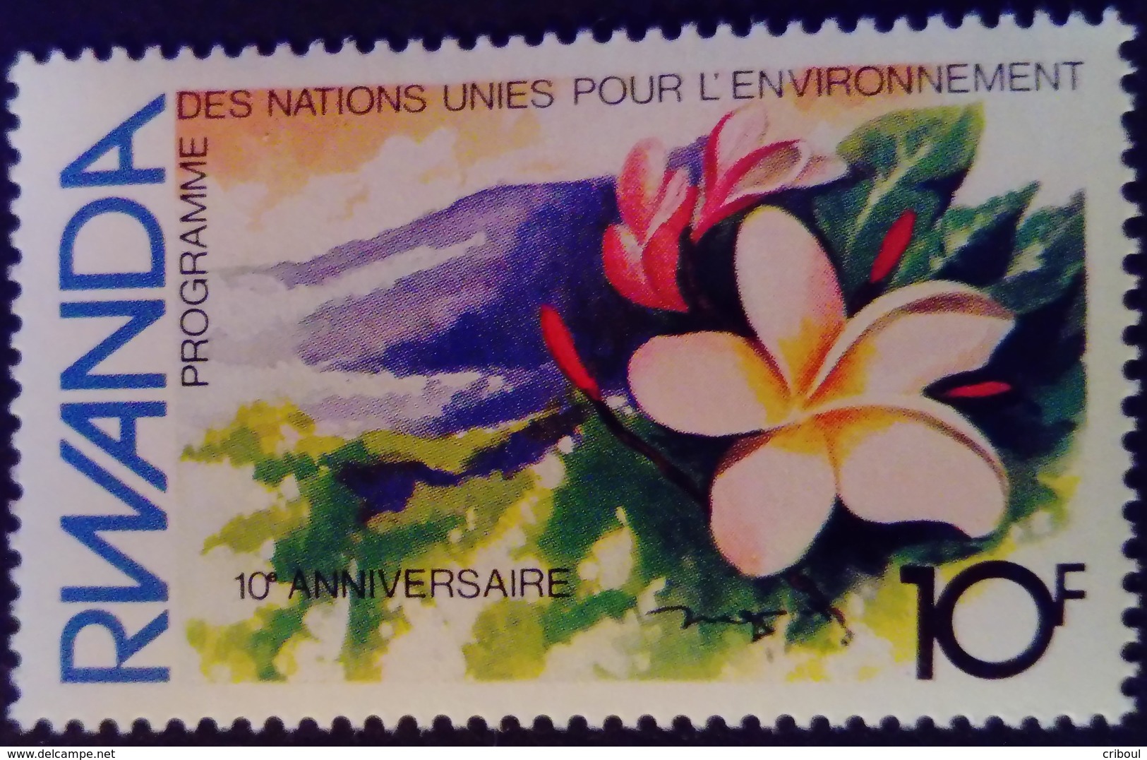 Rwanda 1982 Fleur Flower Yvert 1076 ** MNH - Neufs