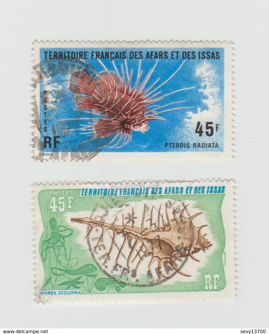 Territoire Français Des Afars Et De Issas - Lot 5 Timbres 1976 Mi FR-AI 150 - 146 - 154 - 1977 Mi 163 - 1975 Mi 140 - Oblitérés