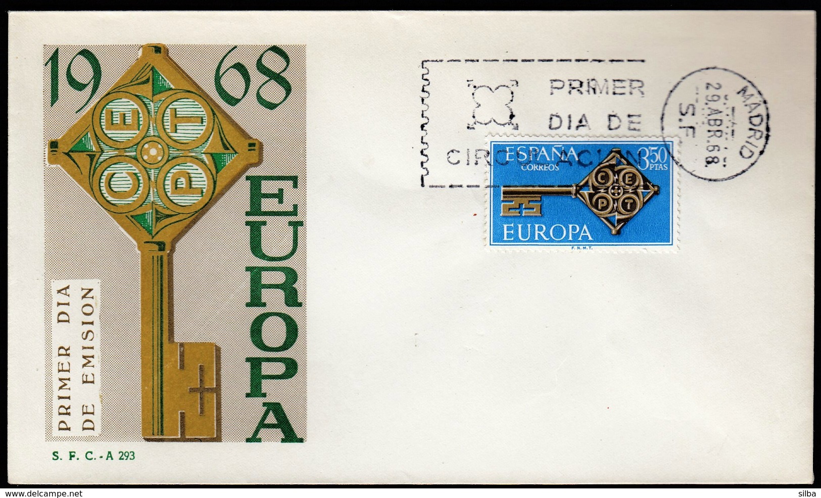 Spain Madrid 1968 / Europa CEPT / FDC / Key - 1968