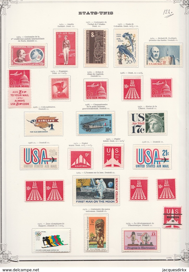 USA  .  5  Pages  Avec Timbres     .     *  Et  **  (90%:  ** ) - Unused Stamps