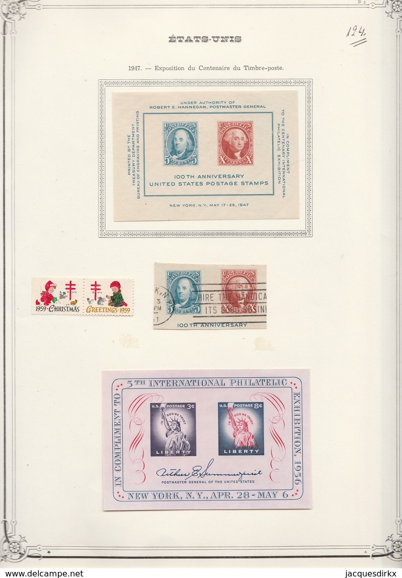 USA  .  5  Pages  Avec Timbres     .     *  Et  **  (90%:  ** ) - Unused Stamps