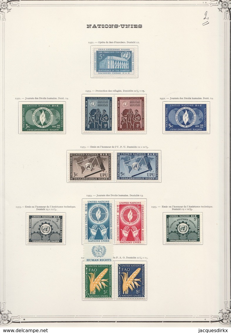 Etats   Unis   .  16  Pages  Avec Timbres     .      8  Et  ** - Unused Stamps