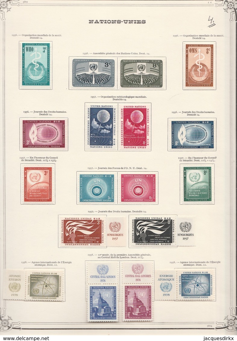 Etats   Unis   .  16  Pages  Avec Timbres     .      8  Et  ** - Unused Stamps