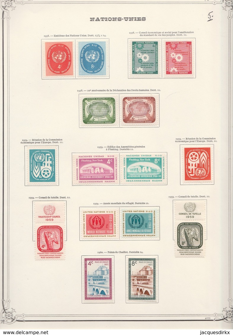 Etats   Unis   .  16  Pages  Avec Timbres     .      8  Et  ** - Unused Stamps