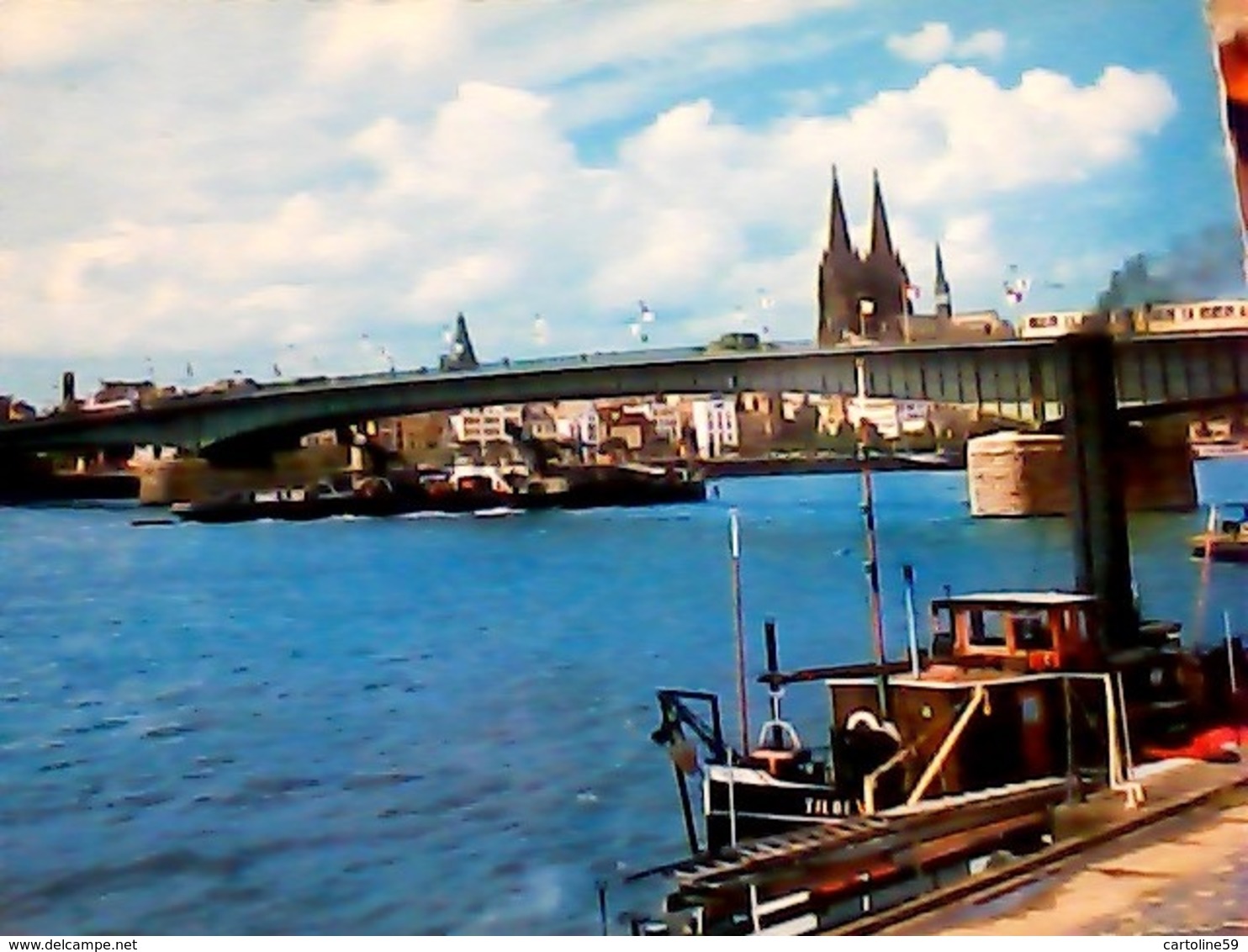 GERMANY KOLN AM  RHEIN NAVE SHIP  RIMORCHIATORE TILDE  VB1963 HA8161 - Koeln