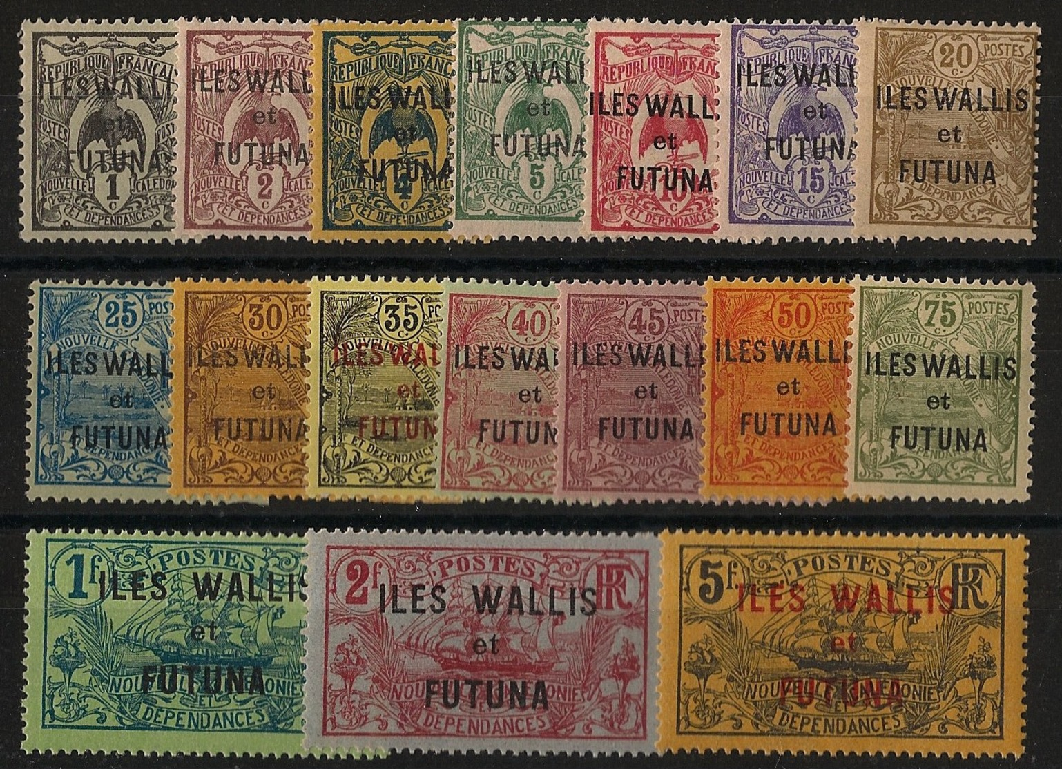 Wallis Et Futuna - 1920 - N°Yv. 1 à 17 - Série Complète - Neuf * / MH VF - Unused Stamps