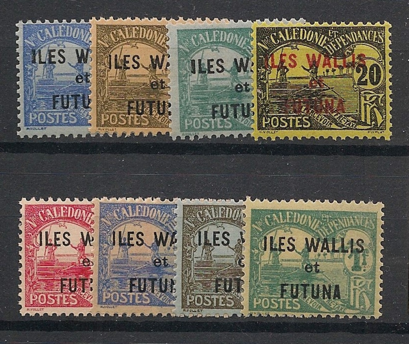 Wallis Et Futuna - 1920 - Taxe TT N°Yv. 1 à 8 - Série Complète - Neuf Luxe ** / MNH / Postfrisch - Timbres-taxe