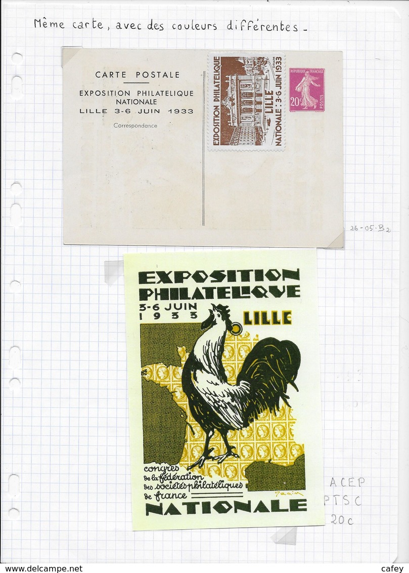 FRANCE Dispersion Collection ENTIERS POSTAUX - Cartes Postales Types Et TSC (avant 1995)