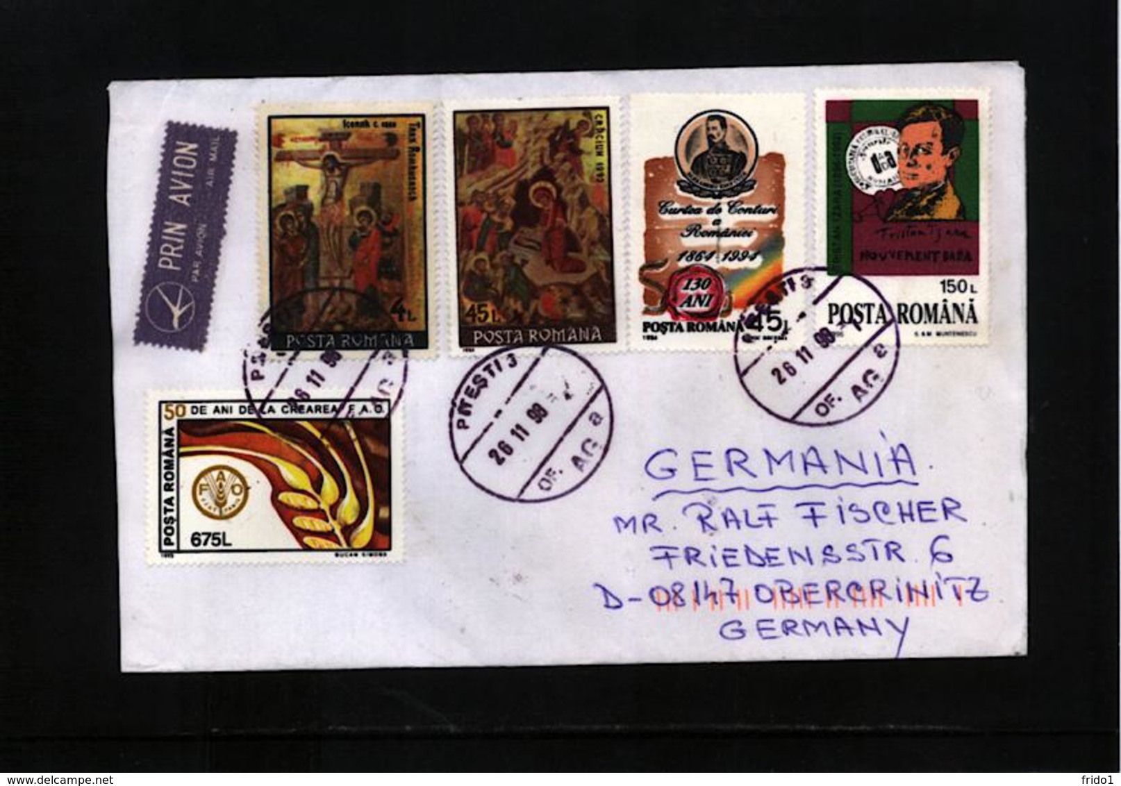 Romania 1998 Interesting Airmail Letter - Lettres & Documents