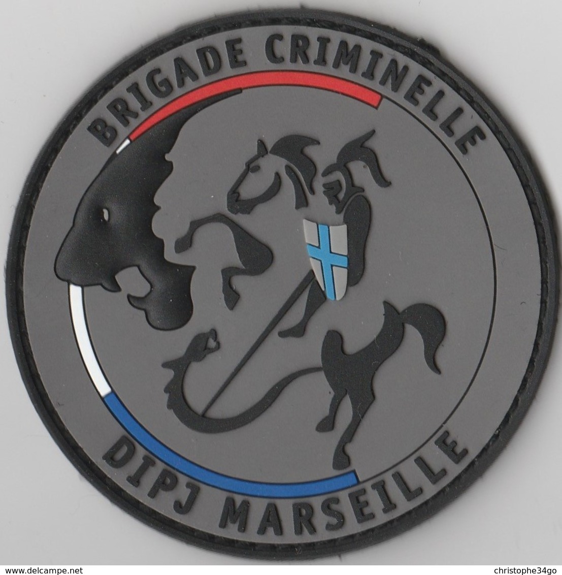 Écusson Police Brigade Criminelle Marseille PVC - Police & Gendarmerie