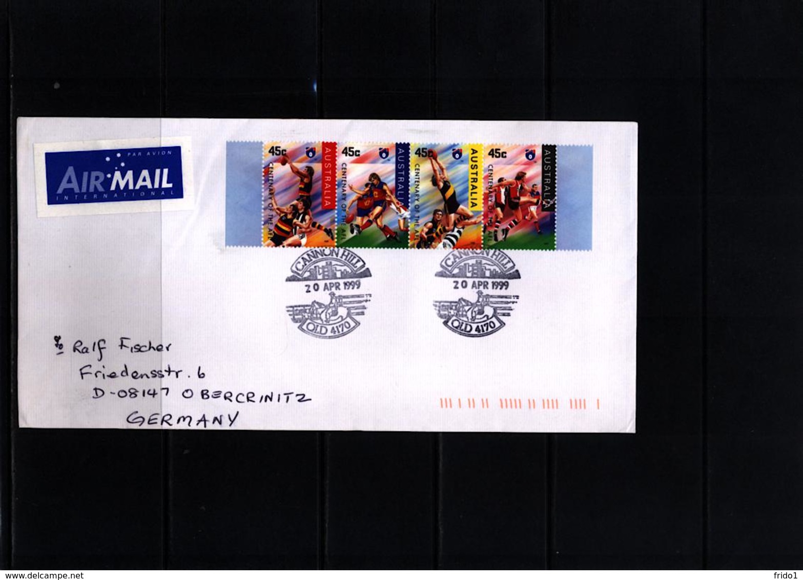 Australia 1999 Rugby Interesting Airmail Letter - Rugby