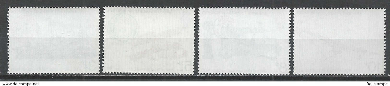 Great Britain 1974. Scott #720-3 (MNH) UPU Cent. Development Of Overseas Mail Transport ** Complete Set - Neufs
