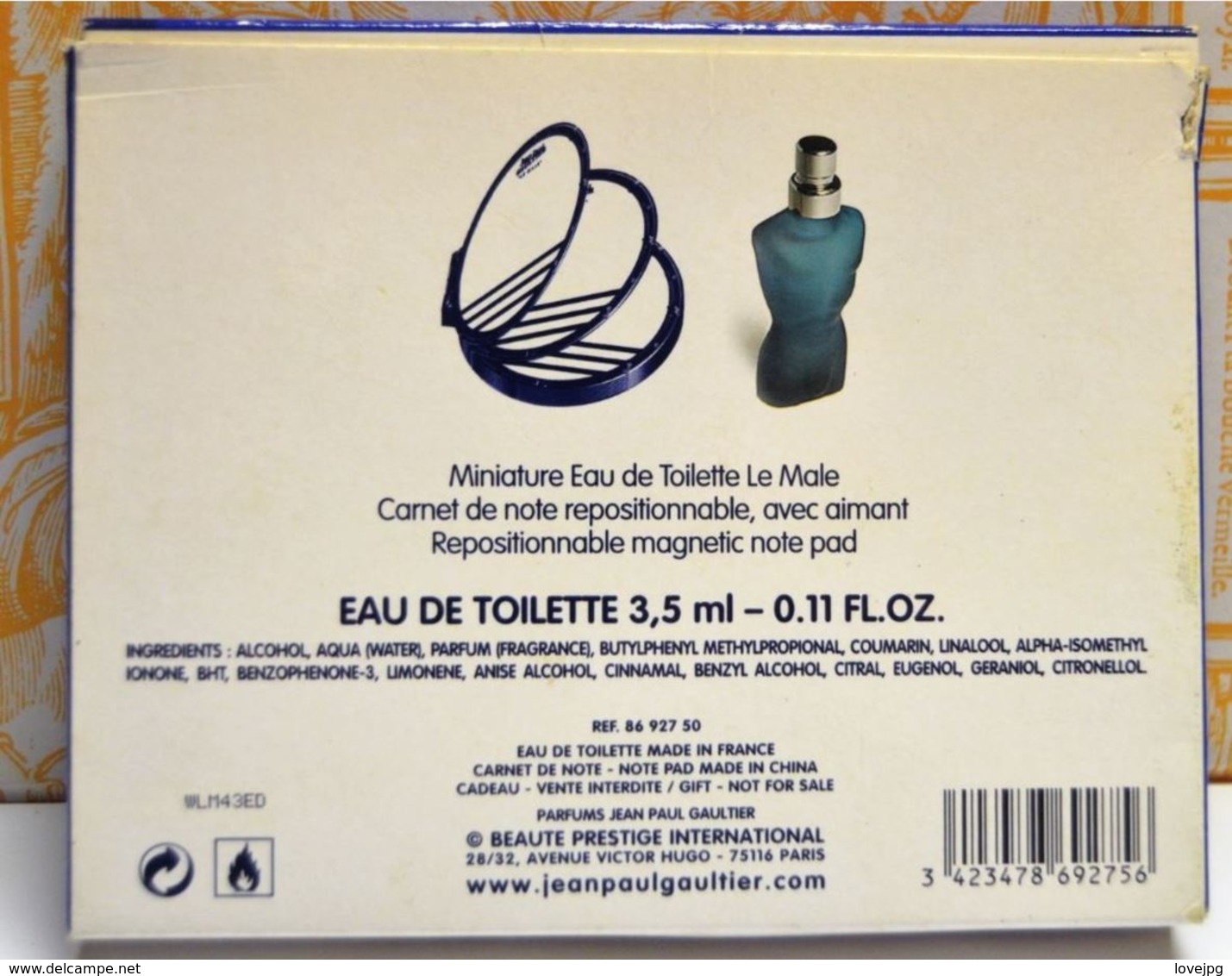 Coffret Parfum Miniatures Jean Paul Gaultier Avec Carnet De Note - Miniatures Hommes (avec Boite)