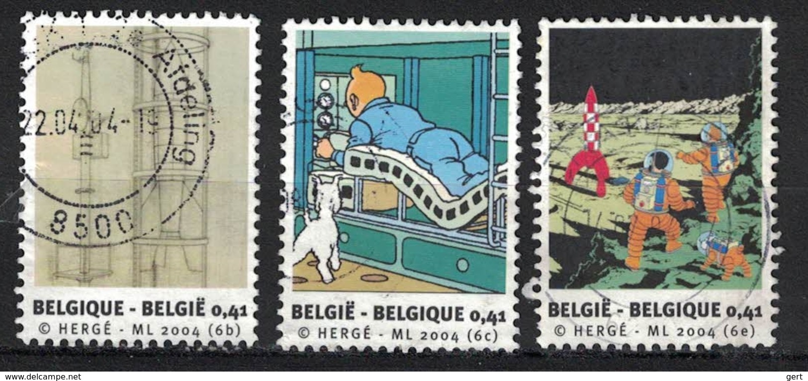 COB / OBP N° 3250 3251 3253 - Gestempeld / Oblitéré - Tintin Kuifje Tim Hergé Strip BD Comic Cartoon - Oblitérés