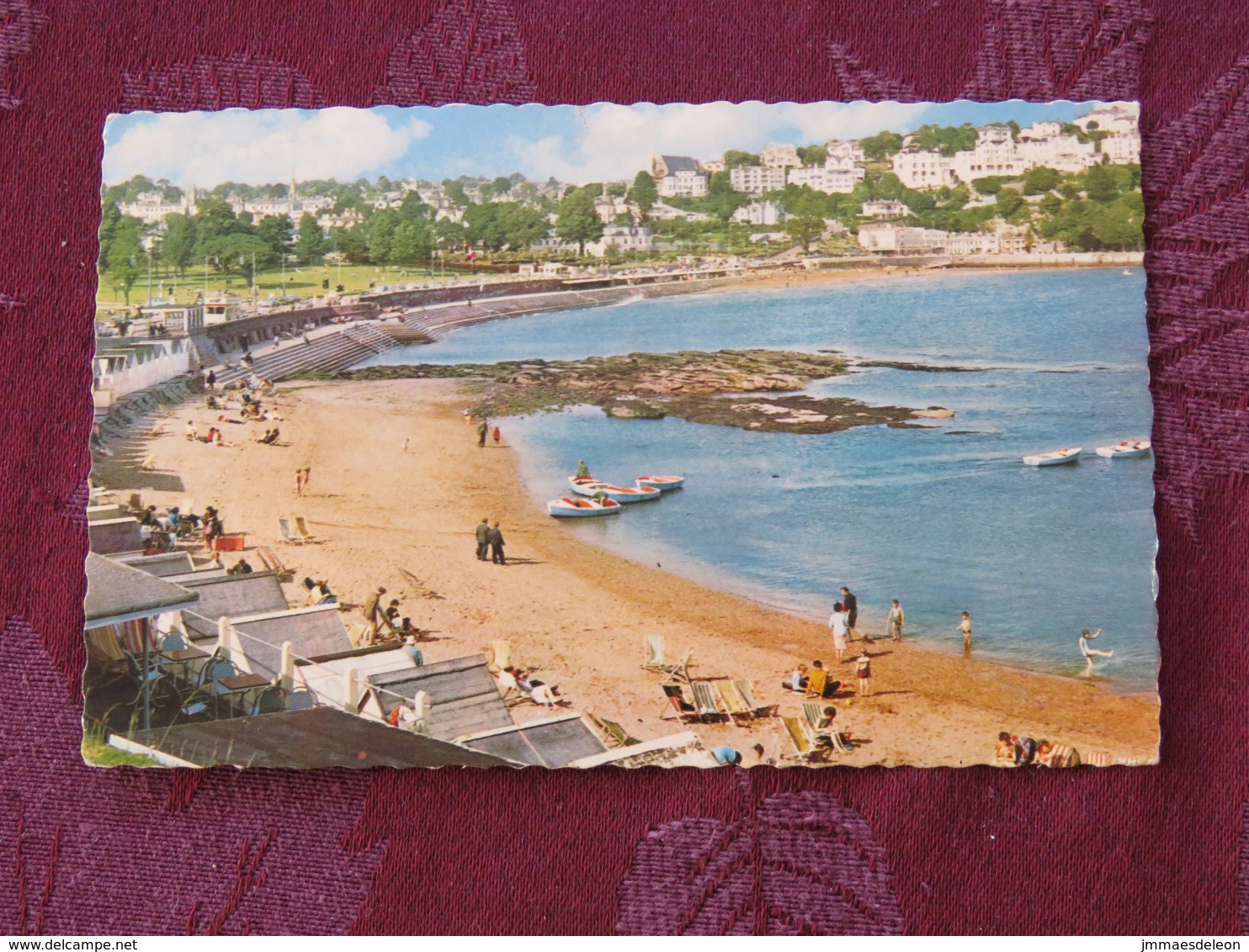 Great Britain 1968 Postcard " Torquay Abbey Sands " South Devon (mental Handicap Slogan) To England - Machin Stamp 3+1d - Sonstige & Ohne Zuordnung