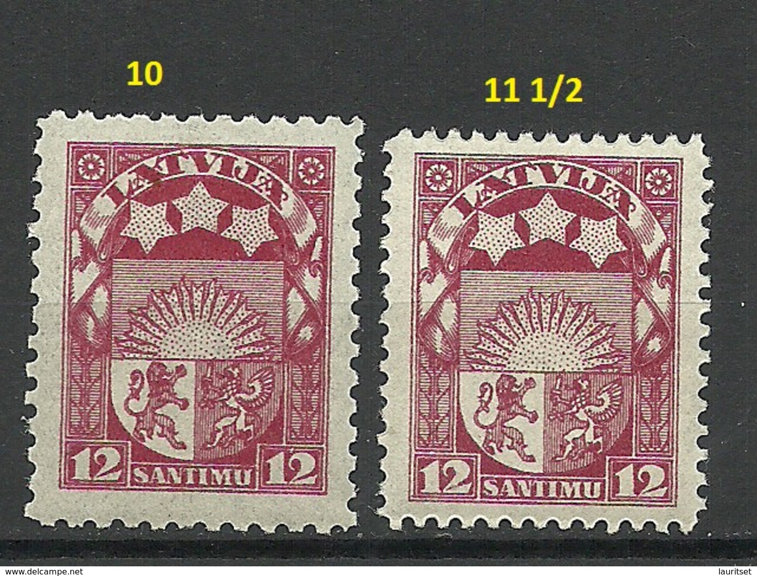 Latvia Lettland 1923 Michel 93 - Different Perforations * - Lettland