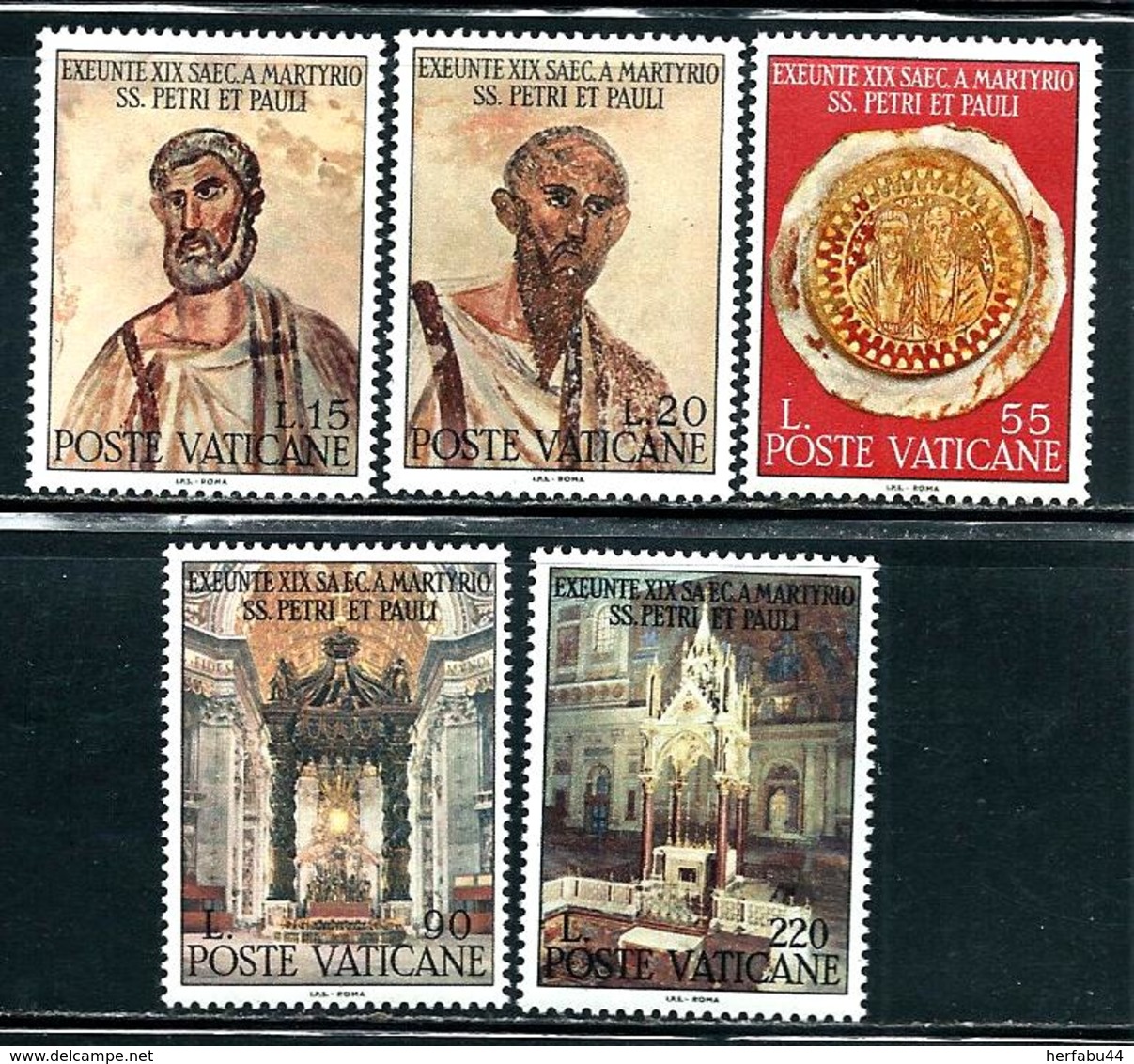 Vatican City     "Apostles Peter & Paul"      Set     SC# 448--52     MNH - Unused Stamps