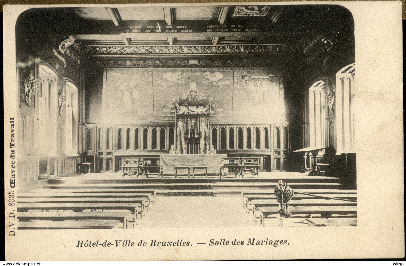 BRUXELLES : Salle Des Mariages Hôtel De Ville  Carte DVD 8035 - Monuments, édifices